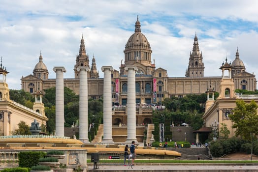 SPAIN, BARCELONA - SEPTEMBER 13: The National Art Museum of Catalonia in Barcelona on September 13, 2015