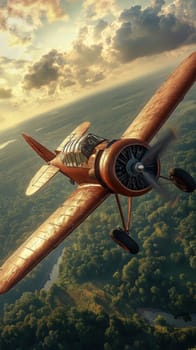 Aviation and pilots in the 1920s and 1930s. AI generative.