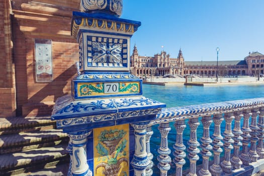Plaza de Espana Balustrade Detail, Sevilla, Spain (Seville, Plaza de Espana)