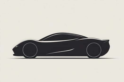 The silhouette of a modern car stands out against a minimalist background, showcasing its aerodynamic design and elegance. The image emphasizes simplicity and style.