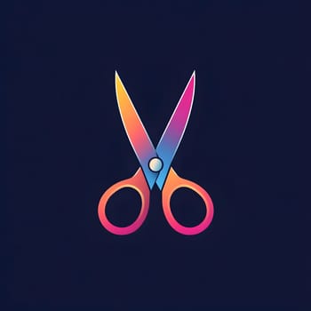 Barber Scissors Cutting Tool Cut shears Icon Logo Symbol