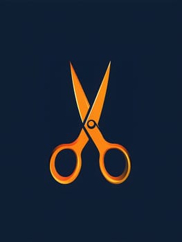 Barber Scissors Cutting Tool Cut shears Icon Logo Symbol