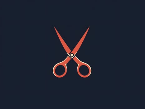 Barber Scissors Cutting Tool Cut shears Icon Logo Symbol