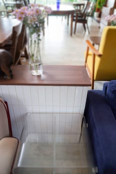 Beautiful coffee shop or cafe restaurant interior retro decoration, stock photo
