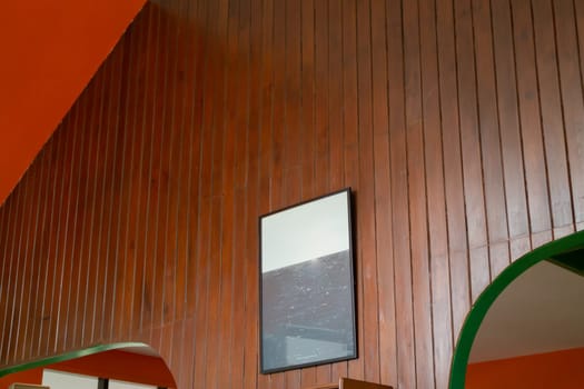Beautiful coffee shop or cafe restaurant interior retro decoration, stock photo