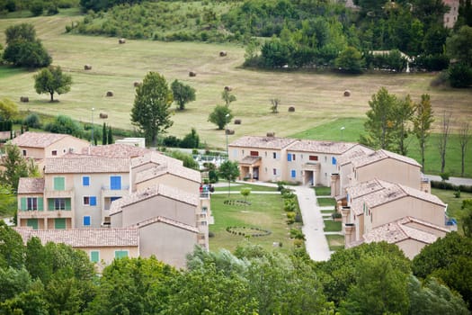 Montbrun les Bains village view in Provence, France. Summer landscape