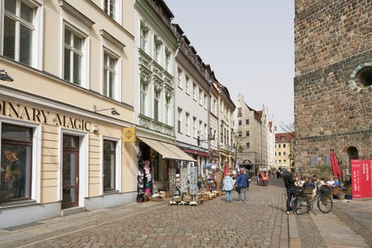 Nikolai quarter in Berlin-Mitte with many small stores for tourists