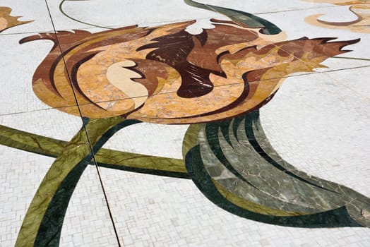 UAE, ABU DHABI - DECEMBER 21: Details of the floor of Sheikh Zayed White Mosque in Abu Dhabi, UAE on December 21, 2014