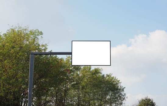 blank billboard hoarding or traffic sign with copy space
