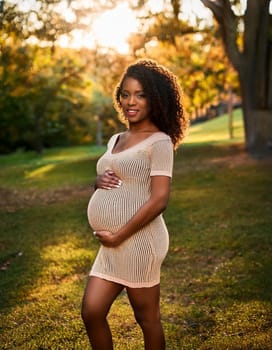 gorgeous young pregnant woman, AI generated image