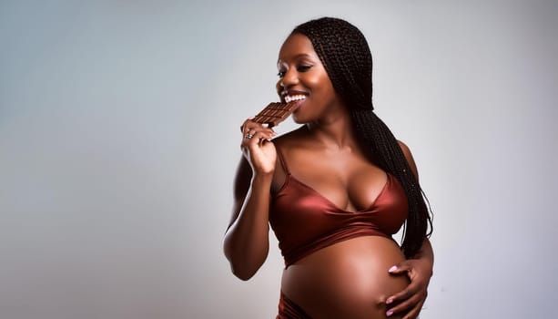 gorgeous young pregnant woman, AI generated image