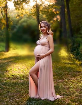 gorgeous young pregnant woman, AI generated image