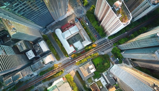 aerial view of a modern city, AI generated image