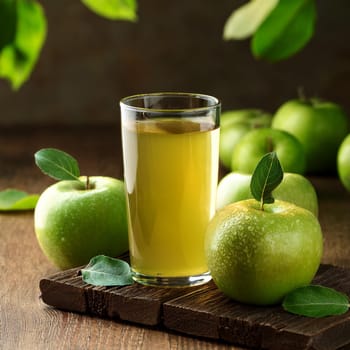 green apples granny smith fruits juice, AI generated image