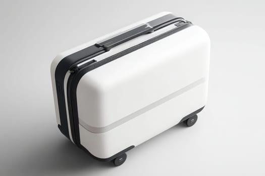 This modern suitcase features a clean, minimalist design with a smooth surface and simple lines, perfect for stylish travel. Its compact shape and durable wheels enhance mobility and functionality.