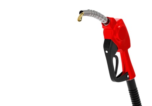 Isolated oil drops from a gas station on a white background