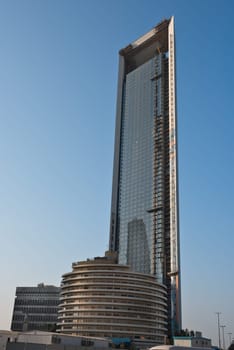 ABU DHABI, UAE - DECEMBER 22: Abu Dhabi streets with skyscrapers on December 22, 2014. United Arab Emirates