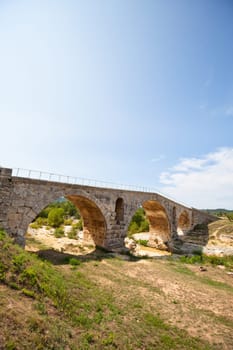 Old roman bridge Julien pont in Provence, France