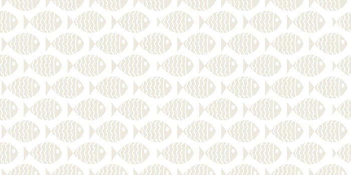 Nautical seamless pattern with swimming cartoon fish. Vector illustration