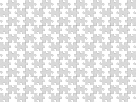 Seamless pattern of completed puzzle pieces grid. Vector illustration
