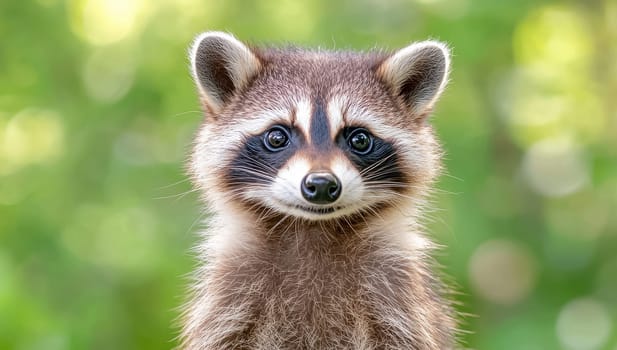 Adorable Raccoon Portrait, Curiosity in the Wild