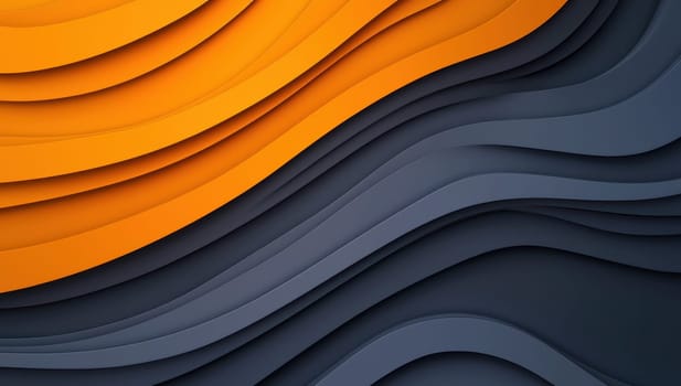 Abstract background with flowing orange and blue waves. Concept of modern, dynamic, design.