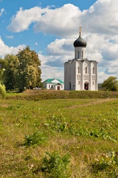 Church of the intercession on the Nerl river in Russia the village Bogolyubovo
