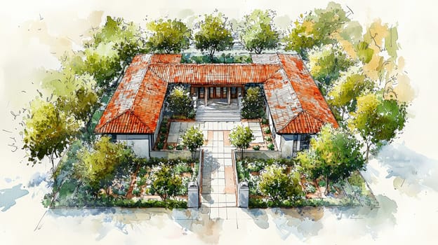 This image showcases a meticulously arranged collection of building plans, encompassing a variety of architectural drawings. The ensemble includes conceptual sketches, detailed floor plans, elevation drawings, structural designs, sections, and specialized drawings for landscape, electrical, and plumbing. Each plan is vividly illustrated, offering insights into the intricacies of architectural design and planning. Ideal for students, professionals, or anyone interested in the field of architecture, this compilation highlights the detailed work that goes into creating functional and aesthetically pleasing spaces.