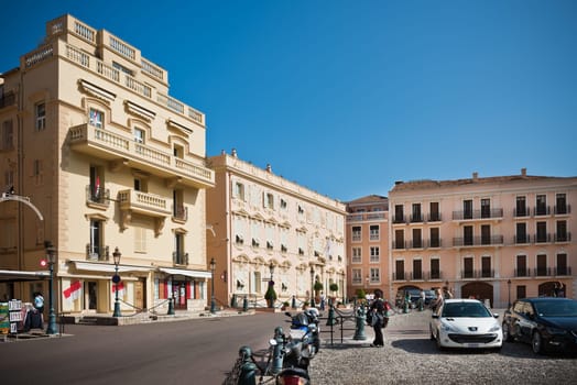 MONACO, MONACO - JUNE 14: Prince's Palace of Monaco square in old town Monaco on June 14, 2015