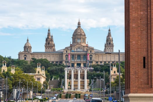 SPAIN, BARCELONA - SEPTEMBER 13: The National Art Museum of Catalonia in Barcelona on September 13, 2015