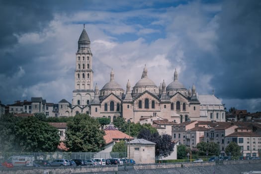 FRANCE, PERIGORD - AUGUST 16: View of Saint Front Cathedral in Perigord, France on August 16, 2014