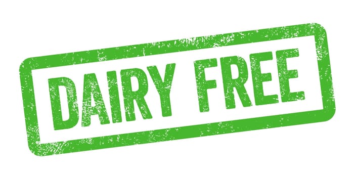 Green stamp isolated on a white background - Dairy free