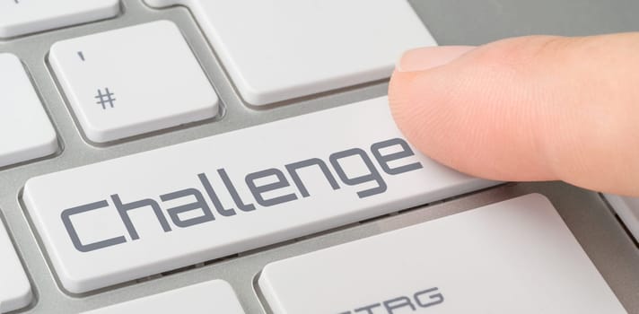 A keyboard with a labeled button - Challenge