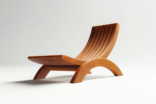 A stylish outdoor lounge chair sits alone in a serene, minimalist environment, offering a perfect spot for relaxation under the sun or shade, designed for comfort and modern aesthetics.