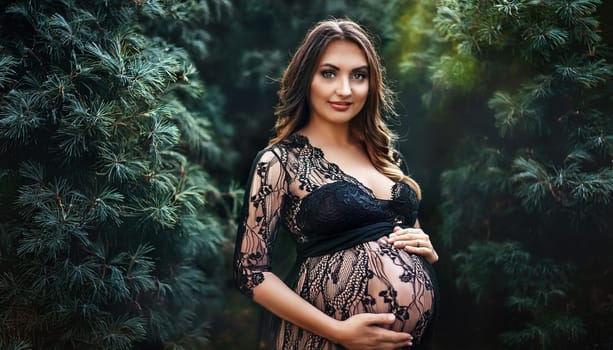 gorgeous young pregnant woman, AI generated image