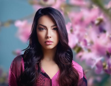 portrait of pretty young woman, AI generated image