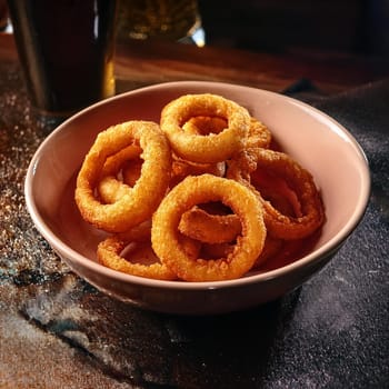 onion rings pub food, AI generated image
