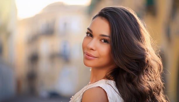 gorgeous young woman portrait, AI generated image