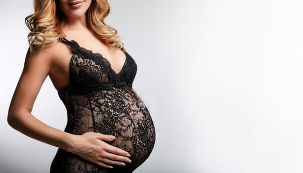 gorgeous young pregnant woman, AI generated image