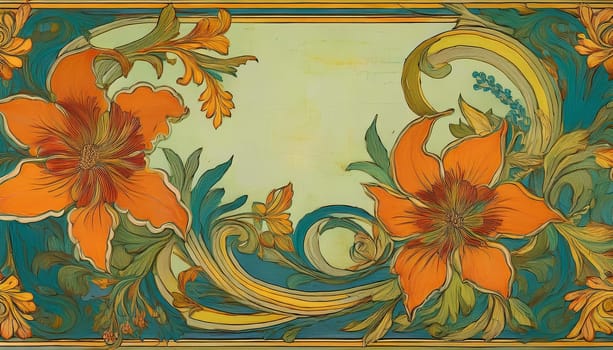 liberty floral background illustration, AI generated image