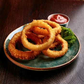onion rings pub food, AI generated image