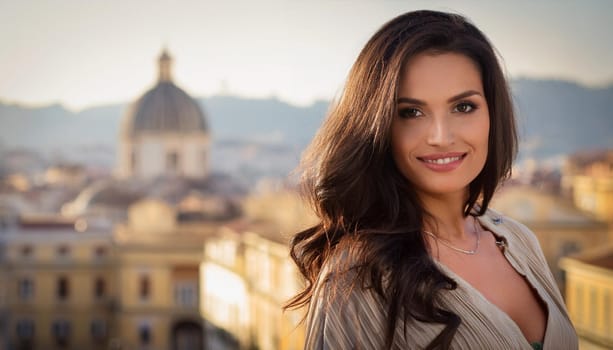 gorgeous young woman portrait, AI generated image
