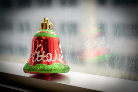 nice and colorful little decorations for Christmas a bell