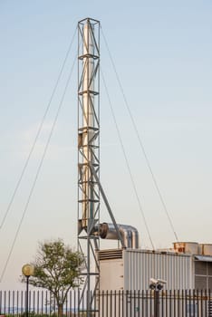 Metal  chimney of an air production plant