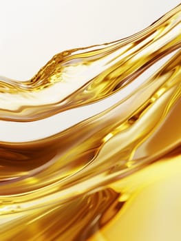 A cascading flow of rich, golden amber liquid creates a hypnotic, mesmerizing display of movement and light