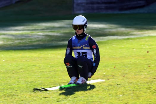 Jannik Bach (SZ Breitnau) at the autumn final ski jumping and open day at SC Hinterzarten