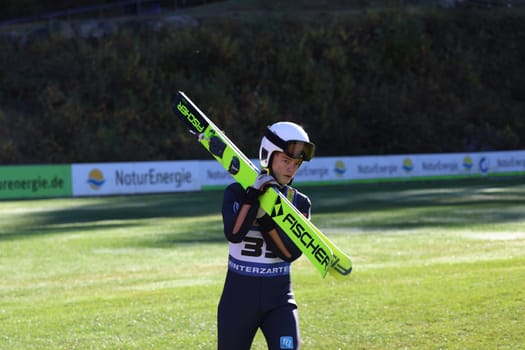 Jannik Bach (SZ Breitnau) at the autumn final ski jumping and open day at SC Hinterzarten