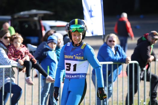 Leonie Scherer (SC St. Peter) at the autumn final ski jumping and open day at SC Hinterzarten