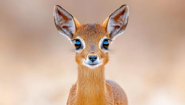 Dik dik portrait. Concept of wildlife and African animals.