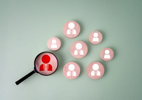 Human Resources HR Manager, Focus Manager icon, Employee for leadership services, HR, HRM, HRD leading organization in recruiting and prospecting, Building a strong team, Selecting a Leader
